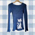 BLUE KITTEN TOP