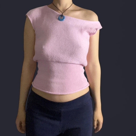 BASICS-PINK ASYMMETRIC TOP(sample)