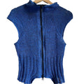 GREEK BLUE ZIPPER TOP