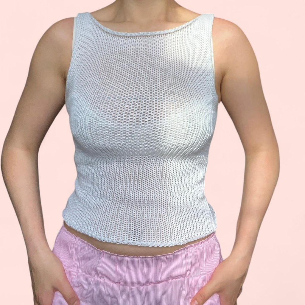 BASICS-WHITE TANK TOP