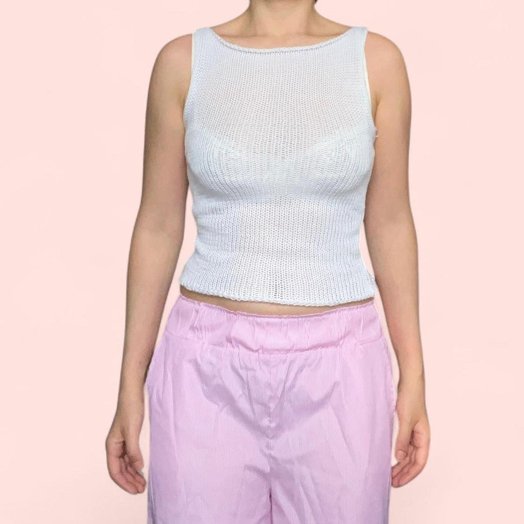 BASICS-WHITE TANK TOP